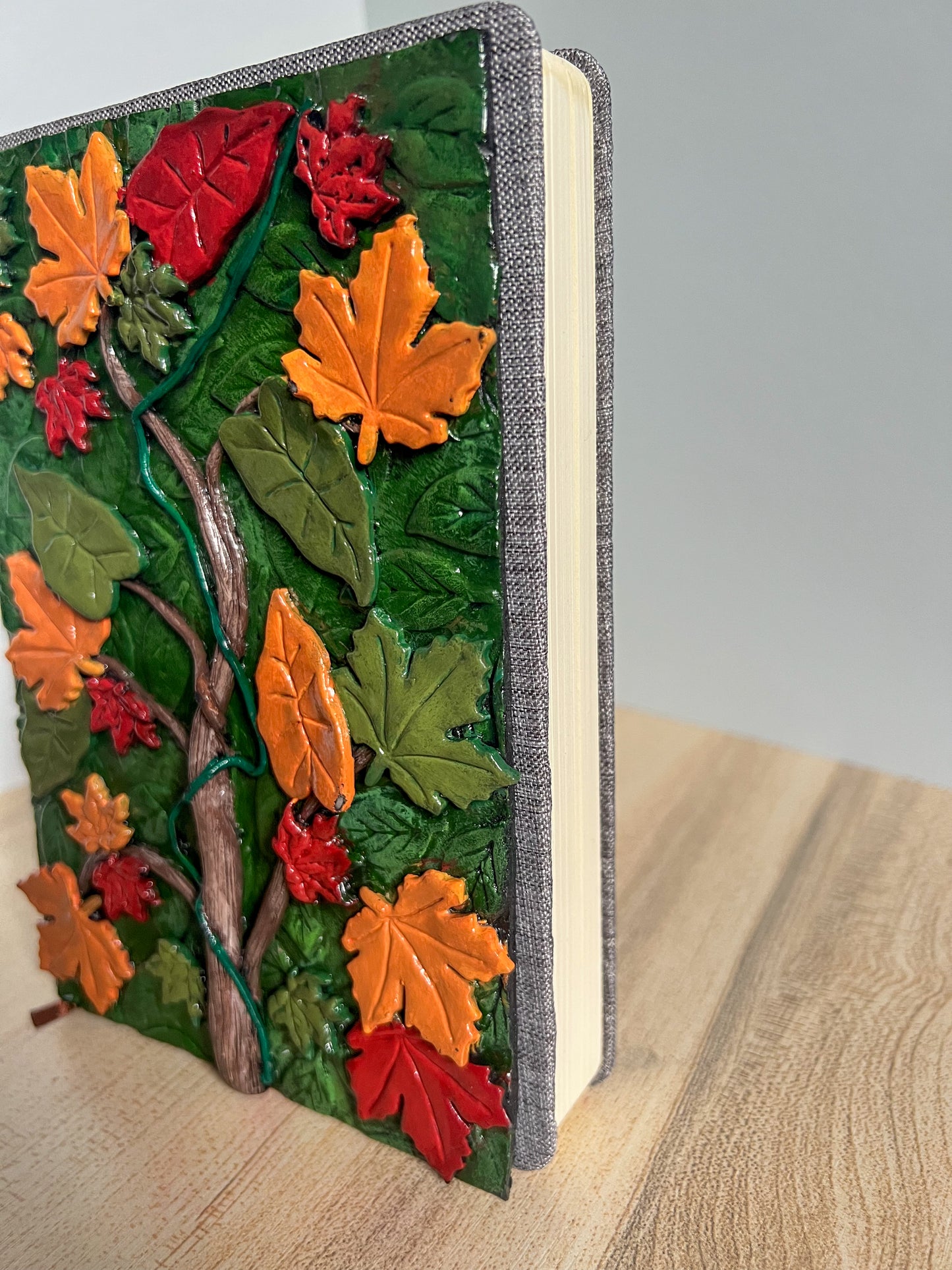 Autumn Forest Book Cover, Journal & Bookmark Bundle with Mystery Charm