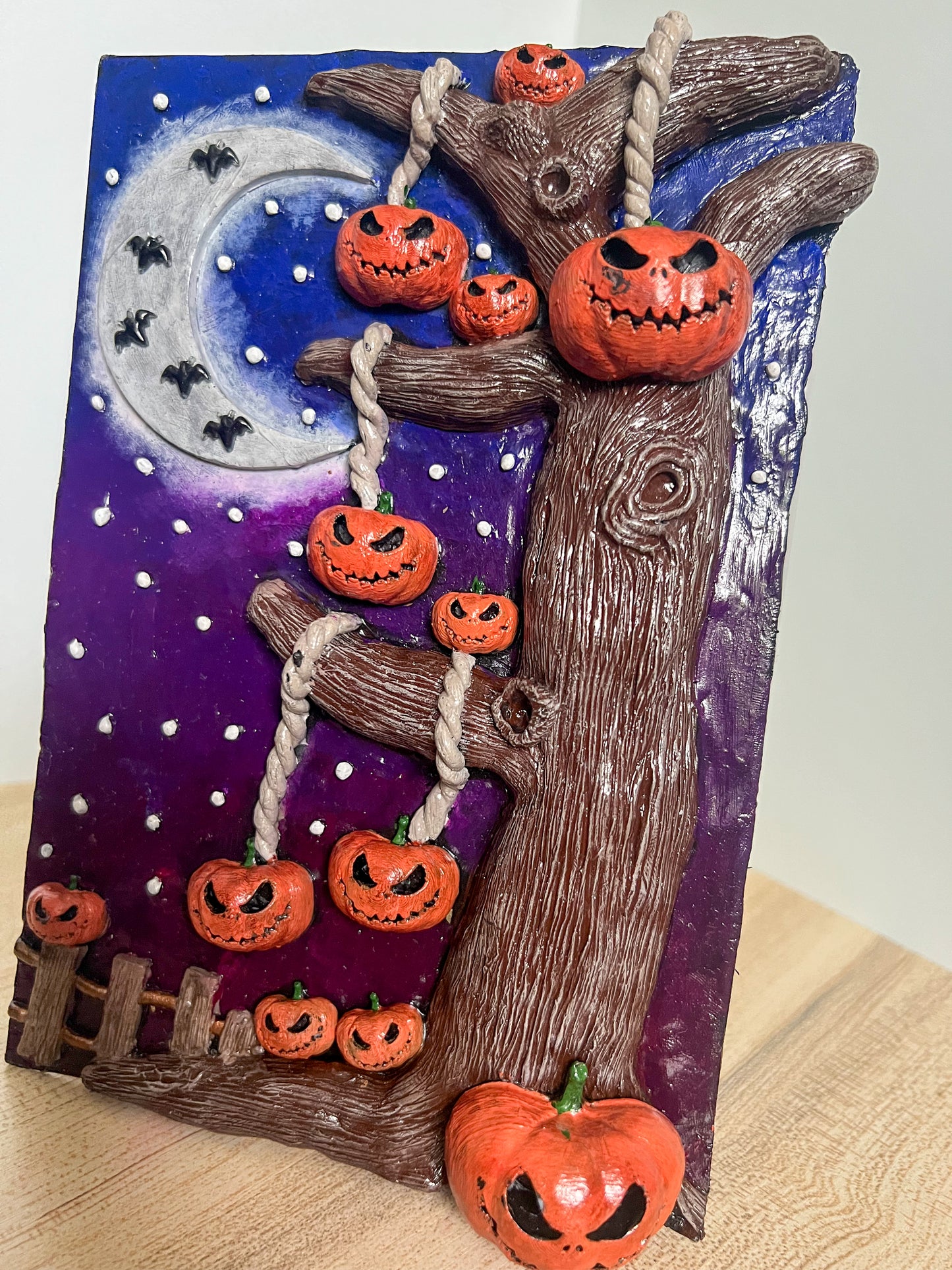 Spooky Halloween Tree Book Cover & Bookmark Bundle with Mystery Charm