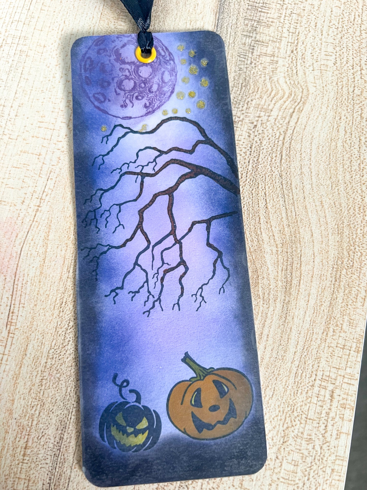 Spooky Halloween Tree Book Cover & Bookmark Bundle with Mystery Charm