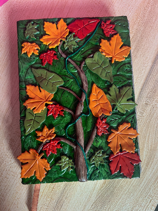 Autumn Forest Book Cover, Journal & Bookmark Bundle with Mystery Charm