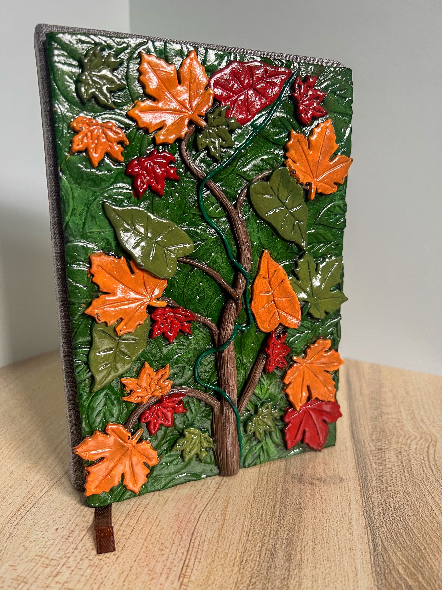 Autumn Forest Book Cover, Journal & Bookmark Bundle with Mystery Charm