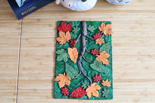 Autumn Forest Book Cover, Journal & Bookmark Bundle with Mystery Charm