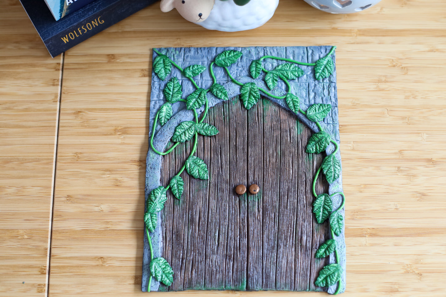 Enchanted Forest Door Book Cover & Bookmark Bundle with Mystery Charm