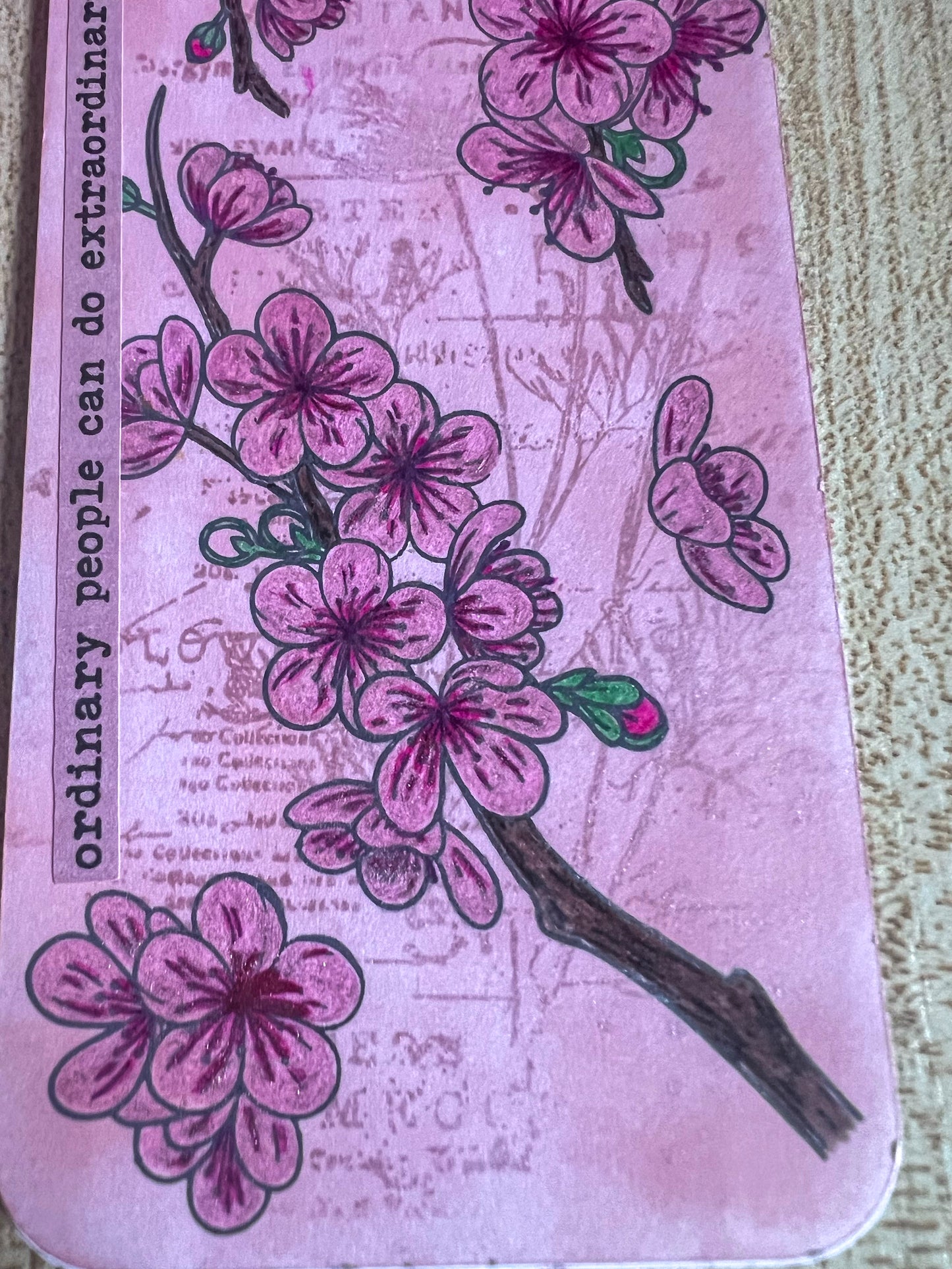 Moonlit Cherry Blossom Book Cover & Dot Grid Journal Bundle with Mystery Charm