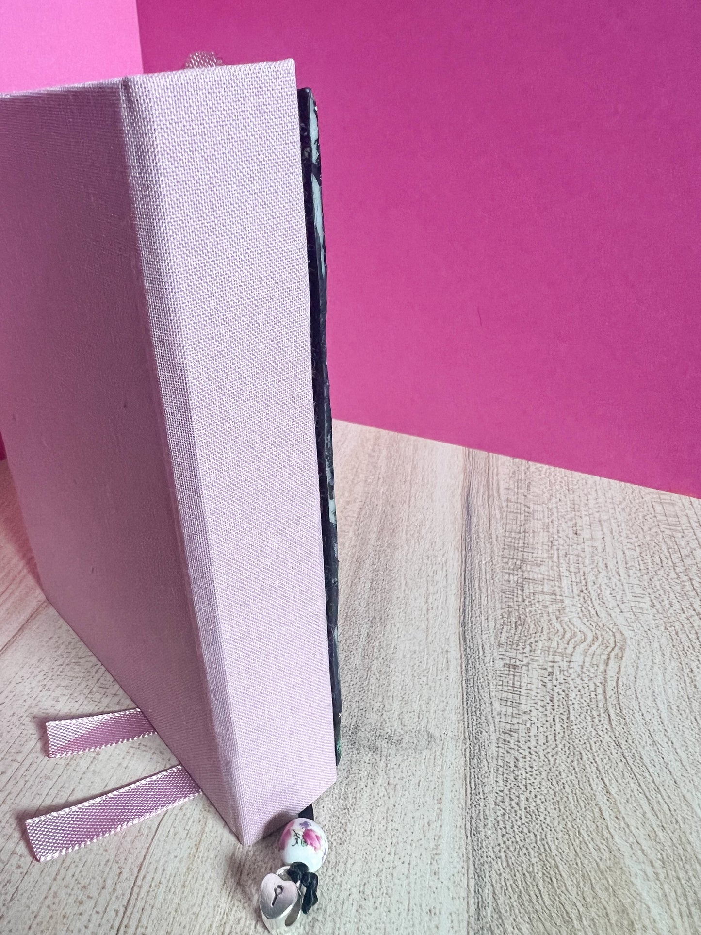 Moonlit Cherry Blossom Book Cover & Dot Grid Journal Bundle with Mystery Charm
